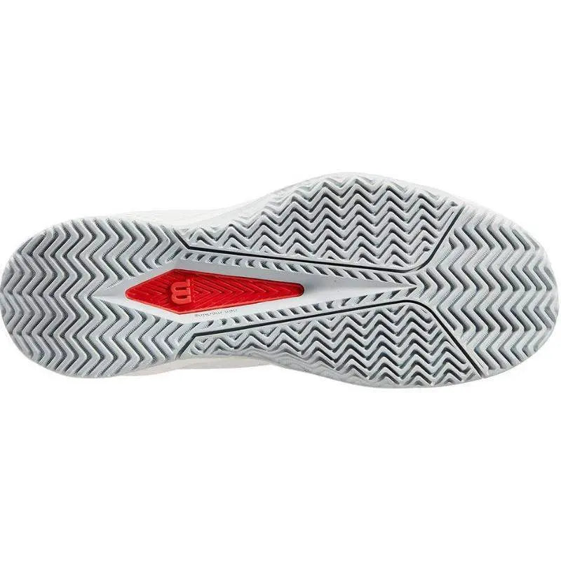 Zapatillas Wilson Rush Pro Lite Blanco Azul Perla Rojo Mujer Pádel Elite