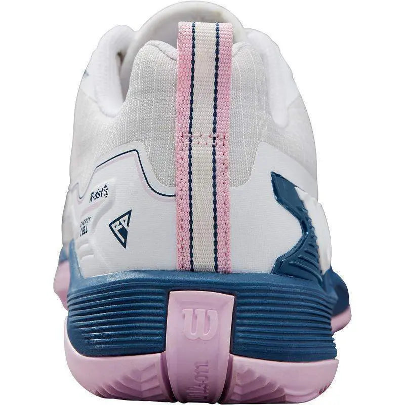 Zapatillas Wilson Rush Pro 4.5 Clay Blanco Azul Mujer Pádel Elite