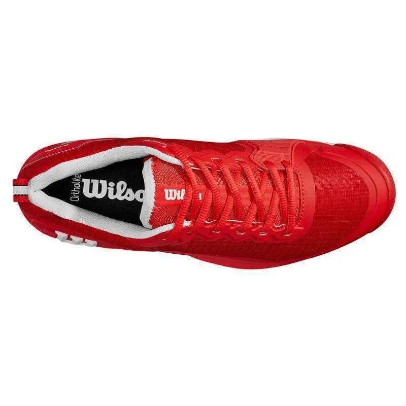 Zapatillas Wilson Rush Pro 4.5 Clay Rojo Blanco Pádel Elite