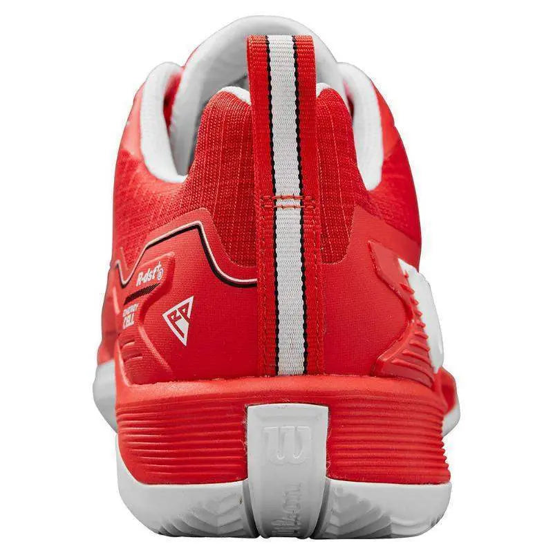 Zapatillas Wilson Rush Pro 4.5 Clay Rojo Blanco Pádel Elite