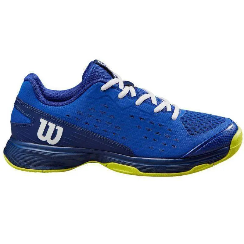 Zapatillas Wilson Rush Pro Azul Amarillo Junior Pádel Elite