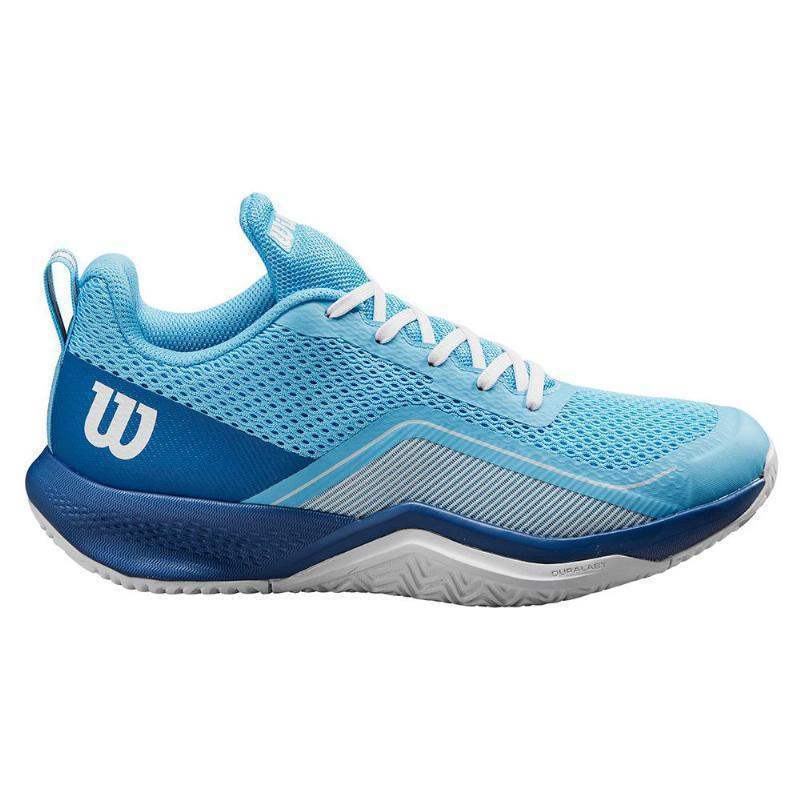 Zapatillas Wilson Rush Pro Lite Azul Royal Cielo Blanco Mujer Pádel Elite