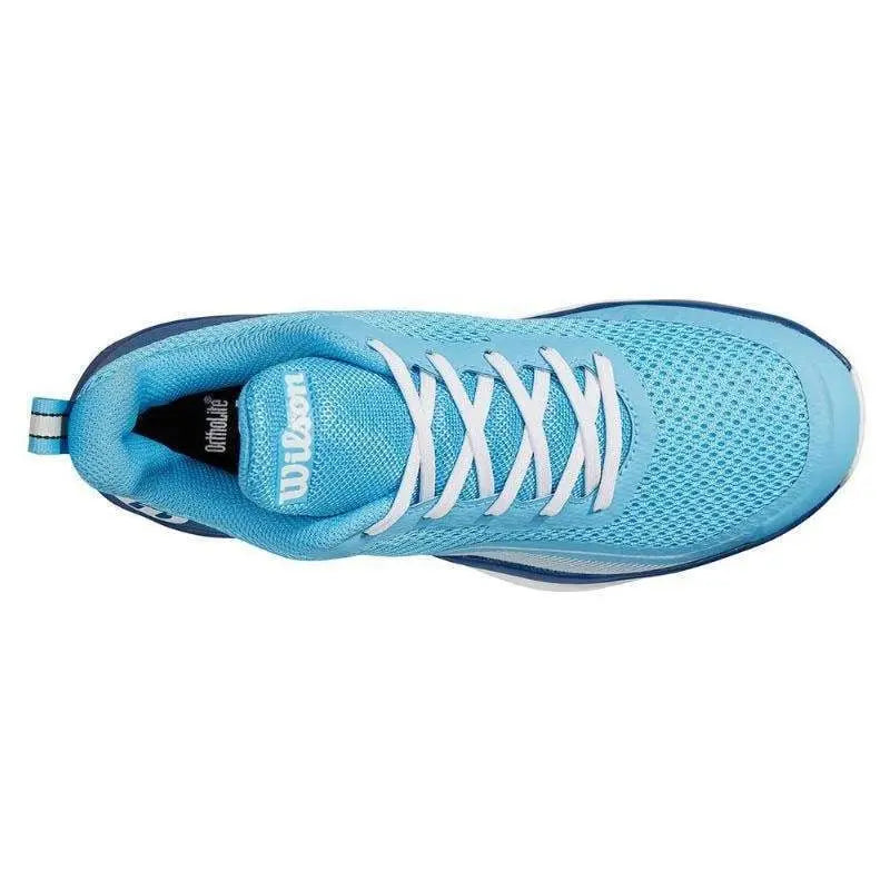 Zapatillas Wilson Rush Pro Lite Azul Royal Cielo Blanco Mujer Pádel Elite